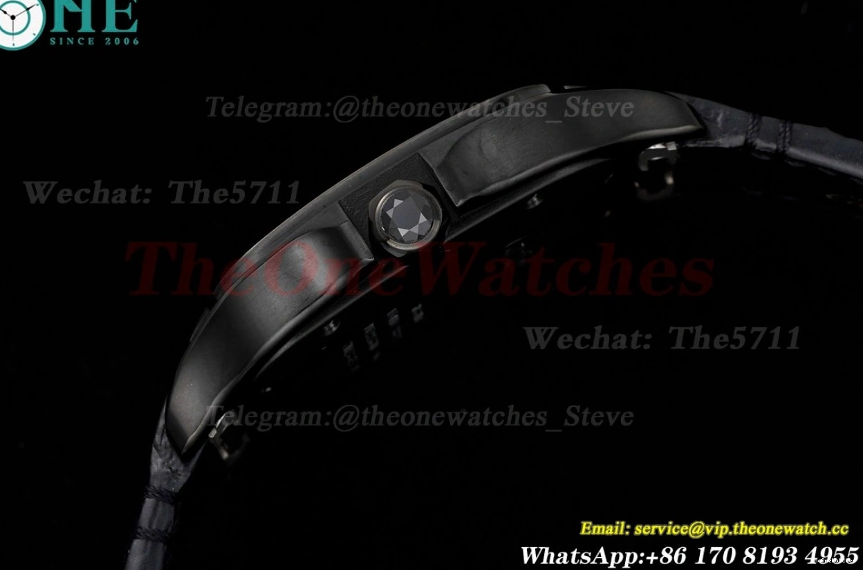 Santos BVF PVD Black Mens 9019 De Cartier XL LE 0418